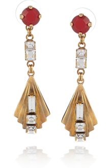 Erickson Beamon Goldplated Swarovski Crystal Earrings - Lyst