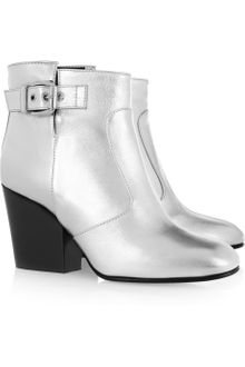 Giuseppe Zanotti Metallic Leather Ankle Boots - Lyst