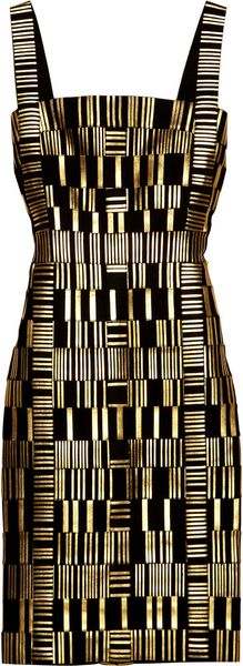 Hervé Léger Printed Bandage Dress - Lyst