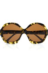 House Of Harlow Anais Geometric Roundframe Acetate Sunglasses