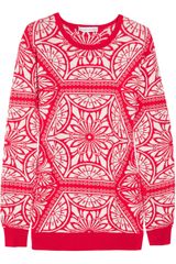 Jonathan Saunders Fair Isle Knitted Cotton Sweater