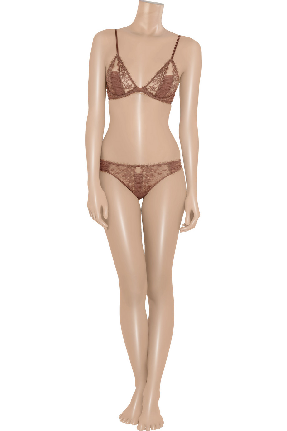 Lyst La Perla Blow Up Underwired Lace Bra In Brown