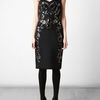 Lanvin Embellished Neoprene Strapless Dress in Black - Lyst