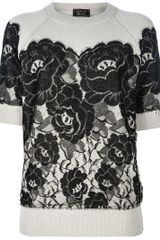 Lanvin Lace Detail Sweater