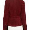 Lot78 Zoe Suede Biker Jacket in Red (merlot) - Lyst