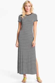 Michael by Michael Kors Stripe Crewneck Maxi Dress - Lyst