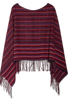 Missoni Fringed Open Knit Poncho - Lyst