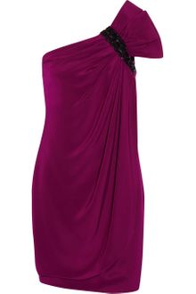 Notte By Marchesa Embellished Oneshoulder Silk Dress - Lyst