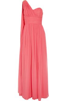 Notte By Marchesa Oneshoulder Embellished Silkchiffon Gown - Lyst