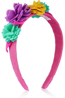 Olympia Le-Tan Grosgrain and Felt Flower Headband - Lyst