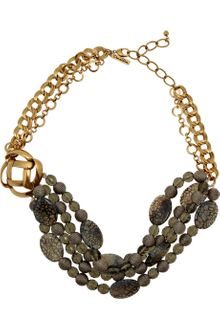 Oscar de la Renta 24karat Goldplated Beaded Necklace - Lyst