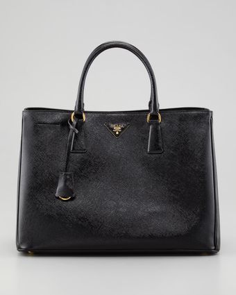 Prada Saffiano Vernice Gardeners Tote Bag Nero - Lyst