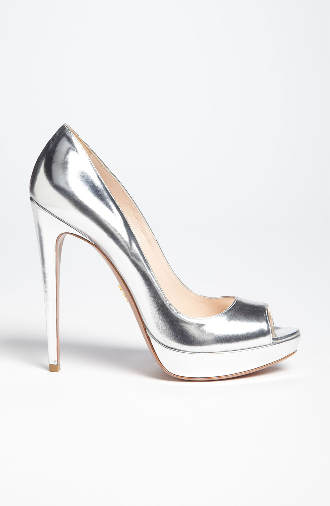 plain silver shoes