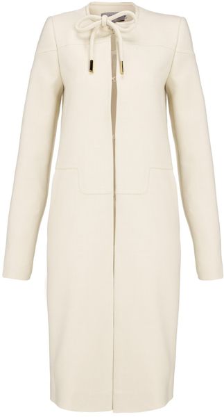 Preen Ivory Bow Coat - Lyst