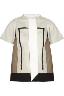 Rick Owens Paneled Leather Jacket - Lyst
