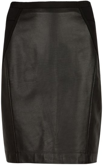Ted Baker Amiya Leather Panel Skirt - Lyst