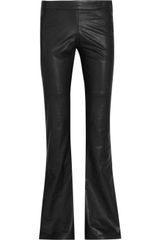 Theory Flared Leather Pants