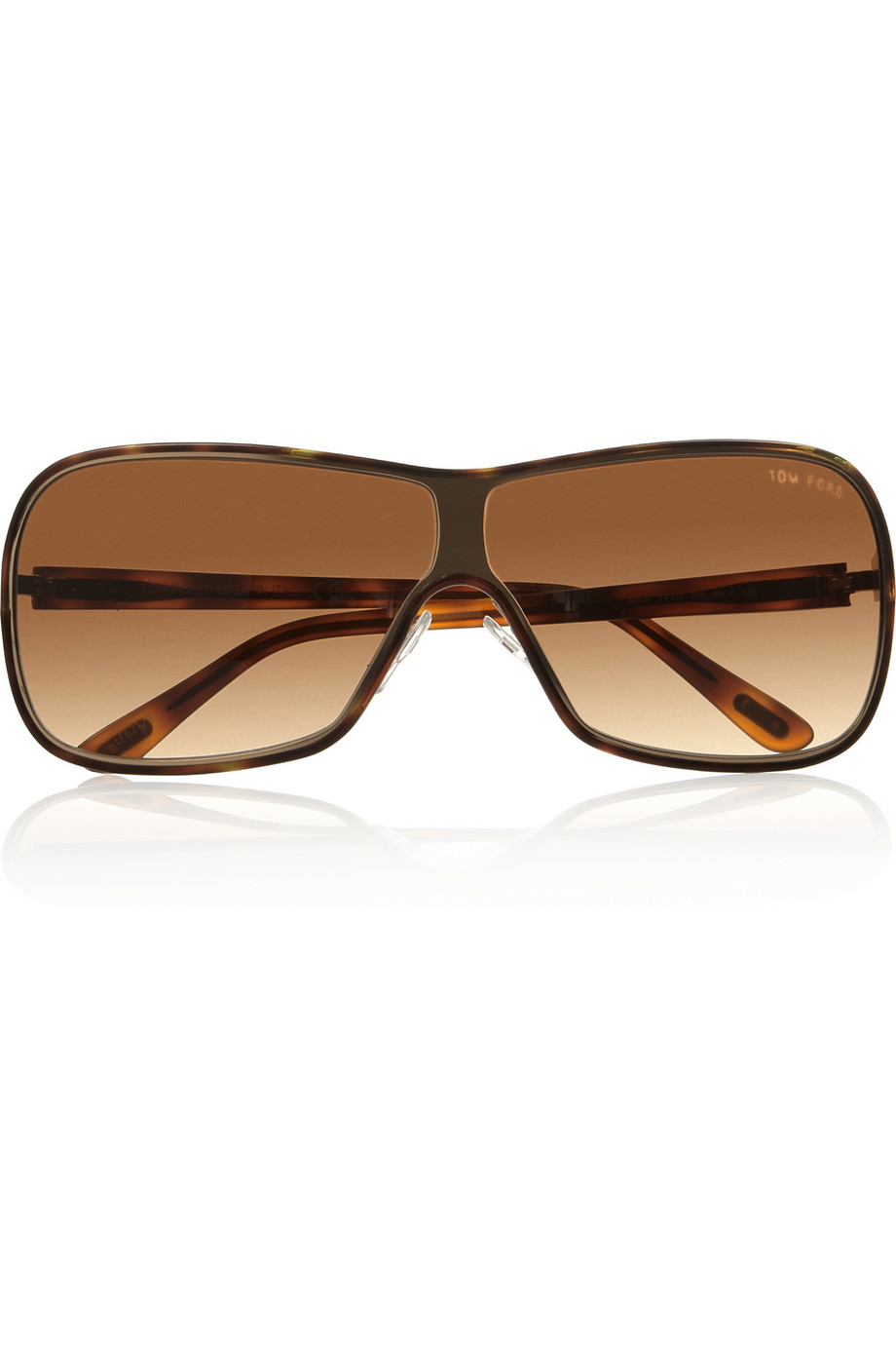 Tom Ford Havana Dframe Metal Sunglasses in Gold Lyst