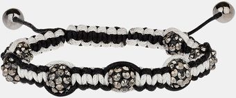 Topman Rhinestone Bead Adjustable Bracelet - Lyst
