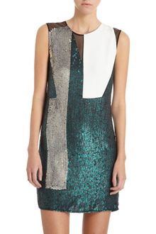 3.1 Phillip Lim Colorblocked Sequin Sleeveless Dress - Lyst