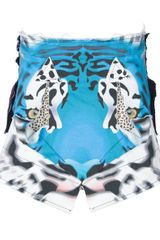 Bernhard Willhelm Leopard Head Print Skirt