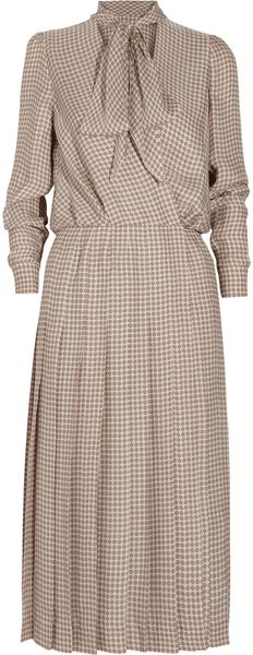 Chloé Printed Silk Dress - Lyst