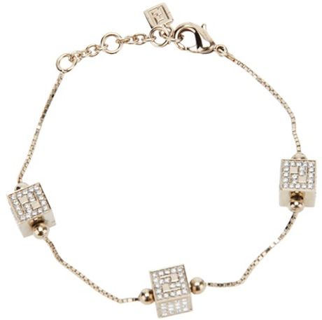 fendi cube bracelet gold