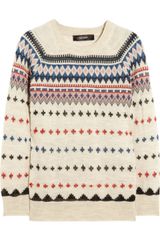 Isabel Marant Moonsfield Intarsia Wool Blend Sweater