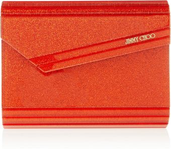 Jimmy Choo Candy Glitterprint Acrylic Clutch - Lyst