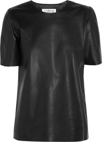 Maison Martin Margiela Leather Tshirt - Lyst