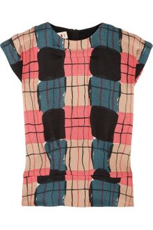 Marni Printed Wool and Silkblend Top - Lyst