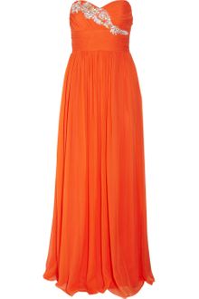 Notte By Marchesa Embellished Silk Chiffon Gown - Lyst