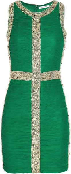 Rachel Gilbert Lucia Embellished Ruched Tulle Dress - Lyst