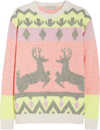 Stella McCartney Reindeer Intarsia Woolblend Sweater - Lyst