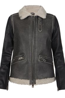 AllSaints Leather Biker Jacket - Lyst