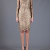 Dolce & Gabbana Lace Dress in Gold - Lyst