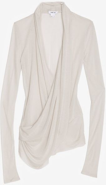 Helmut Lang Cowl Neck Tee - Lyst