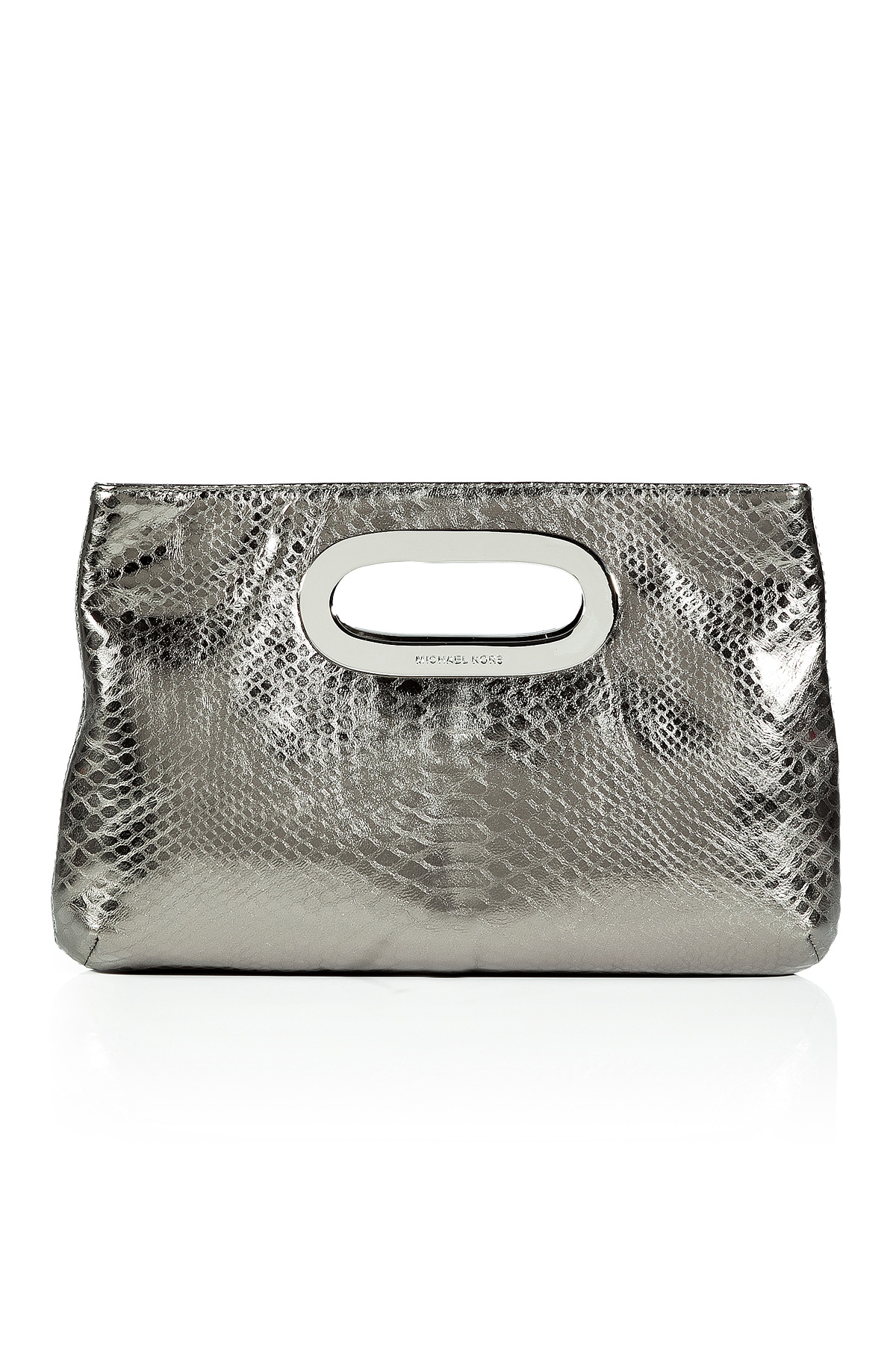 gunmetal clutch bag