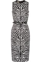 Michael Kors Zebra-print Crepe Dress