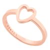 Topshop Heart Ring  in Pink (rose gold) - Lyst
