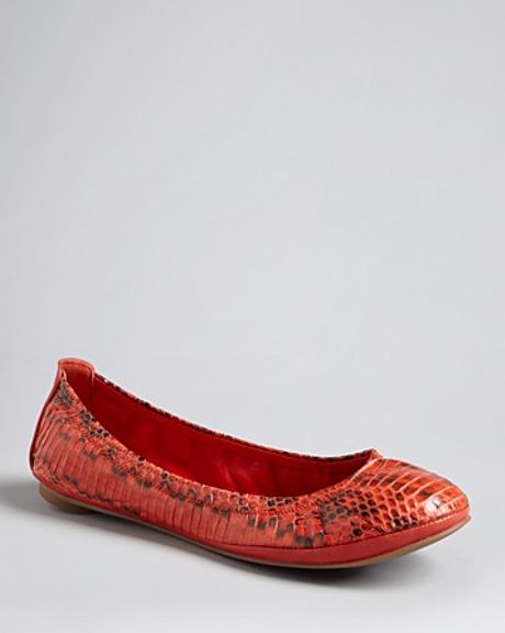 tory burch red patent flats