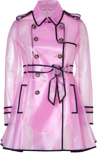 Valentino Red Clear Petunia Raincoat - Lyst