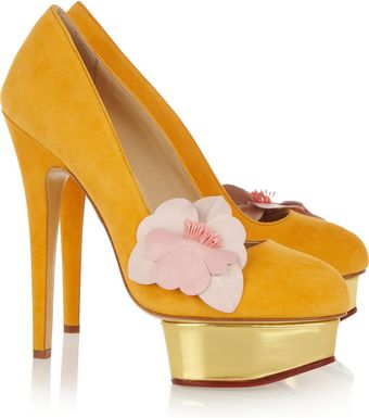 Charlotte Olympia The Dolly Suede Platform Pumps - Lyst