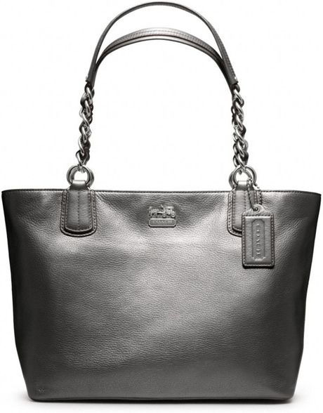 coach silver tote