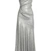 Donna Karan New York One Shoulder Sequined Stretch Mesh Gown in Silver - Lyst
