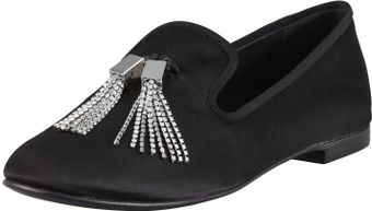 Giuseppe Zanotti Satin Tassel Loafer Black - Lyst