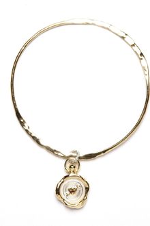 Jessica De Lotz Jewellery Mini Hand Stamped Heart Wax Seal Bangle - Lyst