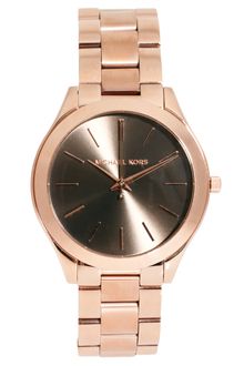 Michael Kors Boyfriend Rose Gold Bracelet Watch - Lyst