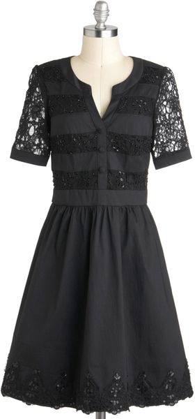 ModCloth Welltodew Dress in Noir - Lyst