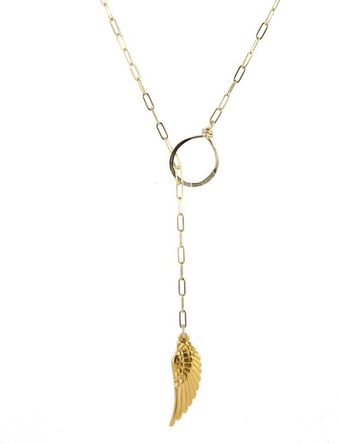 Peggy Li Angel and Halo Necklace. - Lyst